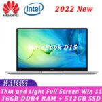 Huawei matebook d 15 laptop 2022 new intel core i7-1195g7 16g ram 512gb ssd 15. 6inch computer windows 11 thin and light notebook
